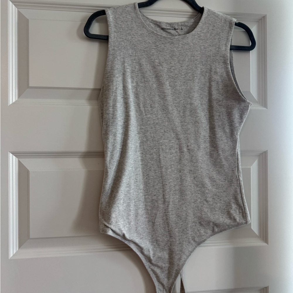 Abercrombie & Fitch Heather Gray Sleeveless Bodysuit